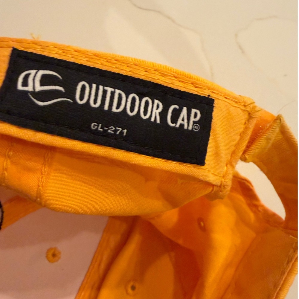 Yellow Baseball Cap Embroidered S Logo‎ Adjustable Back - Picture 4 of 5